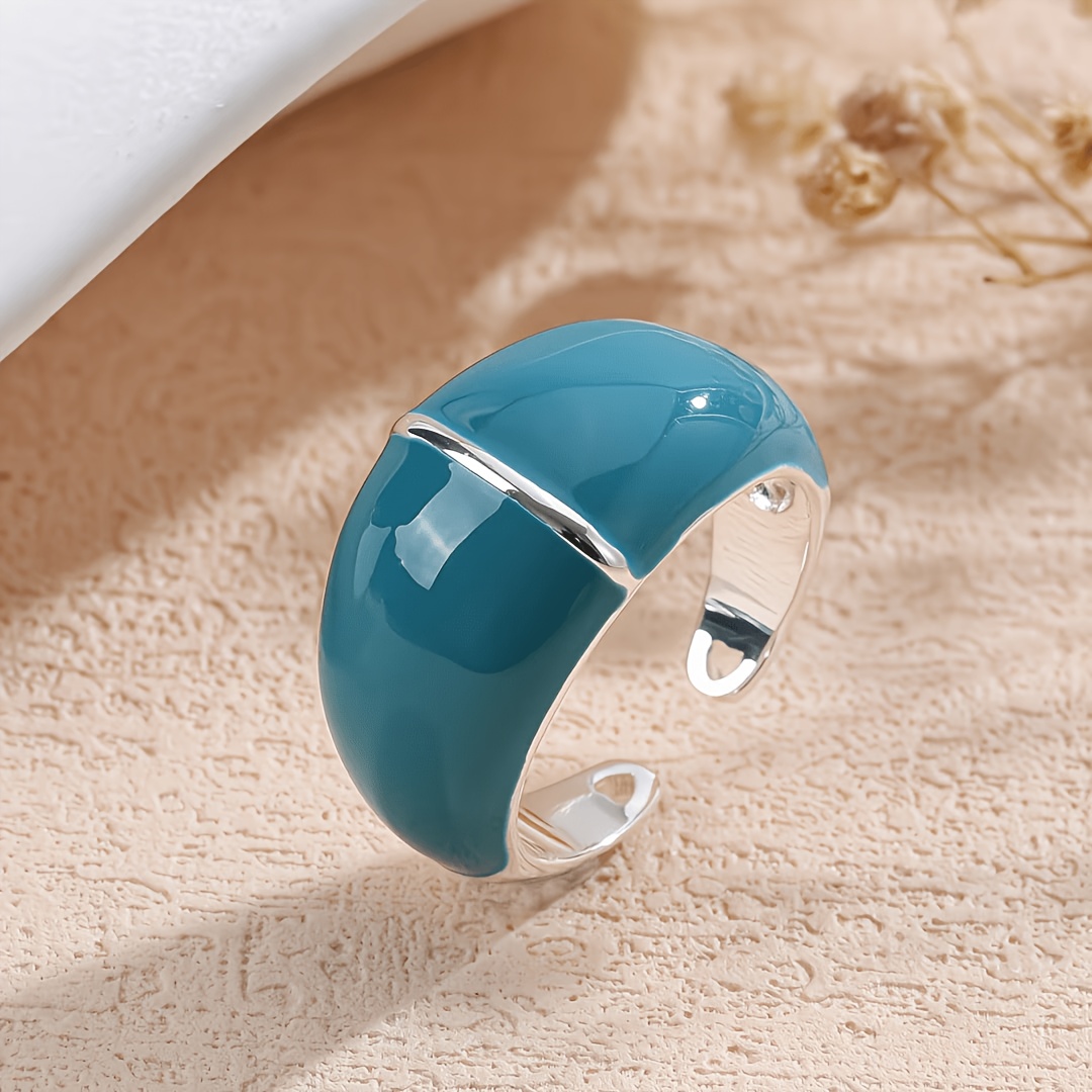 Women's French Vintage Wide Band Adjustable Open Ring